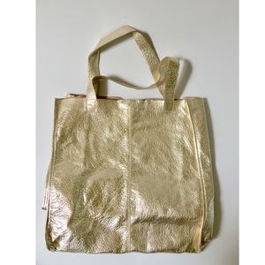 Zara Gold Tote Bag NWOT